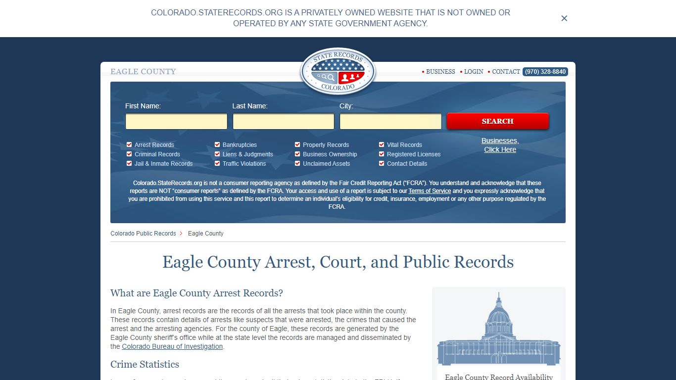 Eagle County Arrest, Court, and Public Records